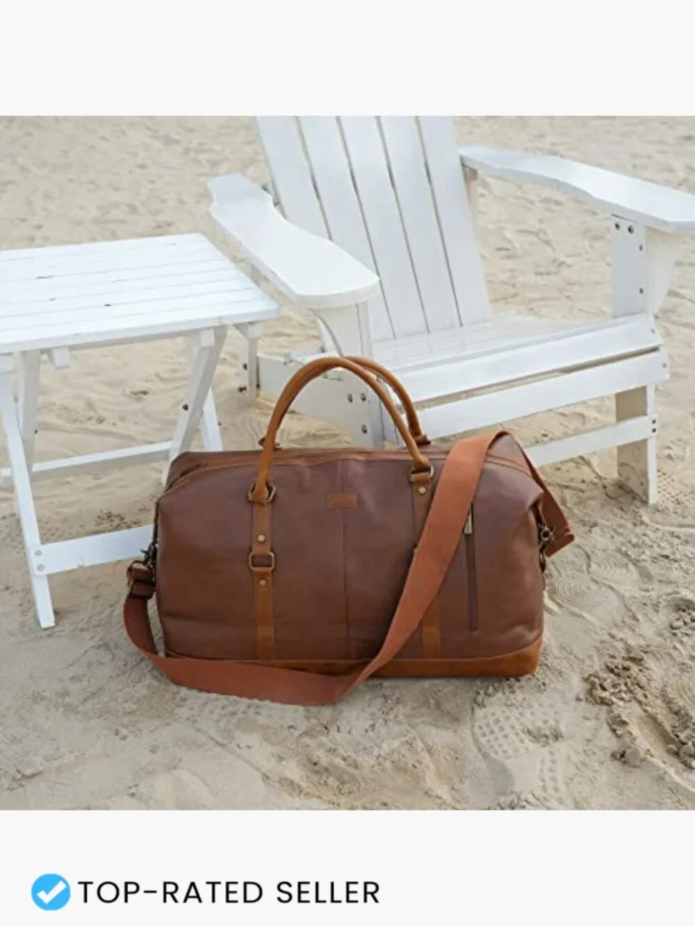 Vegan Leather Travel Duffel Tote Weekender Bag Overnight Carry On Gym Sport